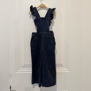 Hanna Andersson Denim Overalls with Ruffle Straps